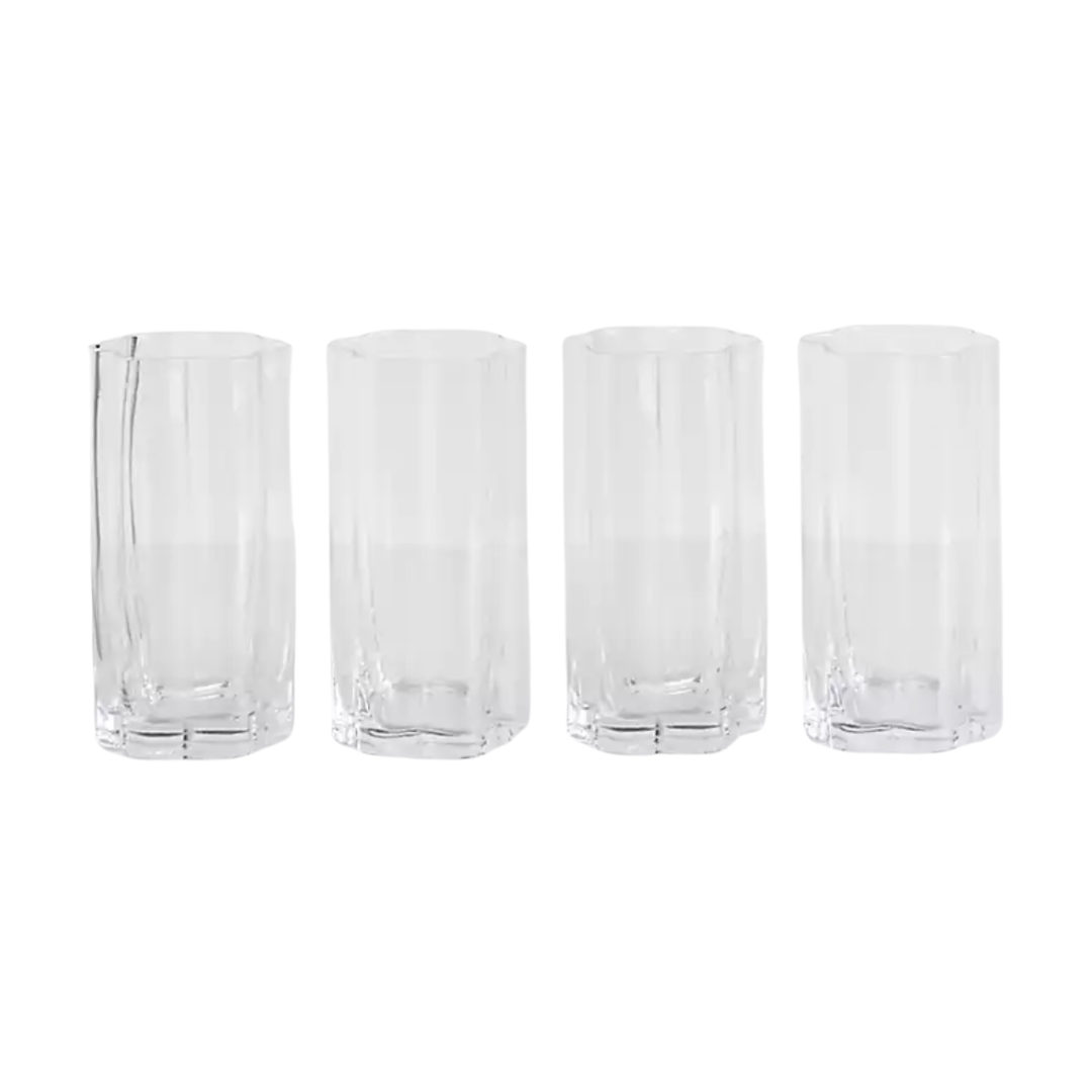 Clear Scallop Glass Tumbler