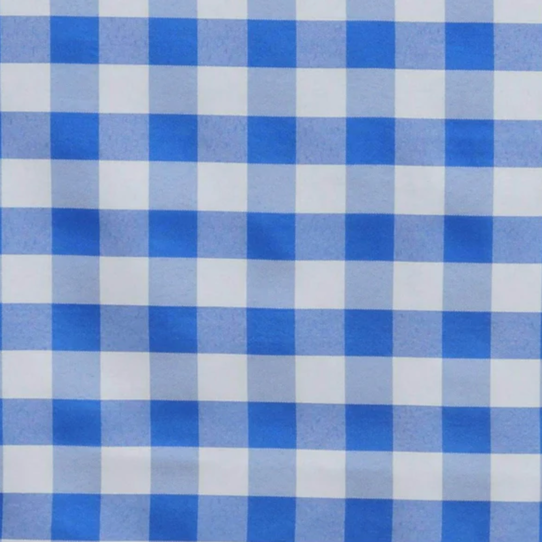 Blue and White Gingham Rectangular Tablecloth