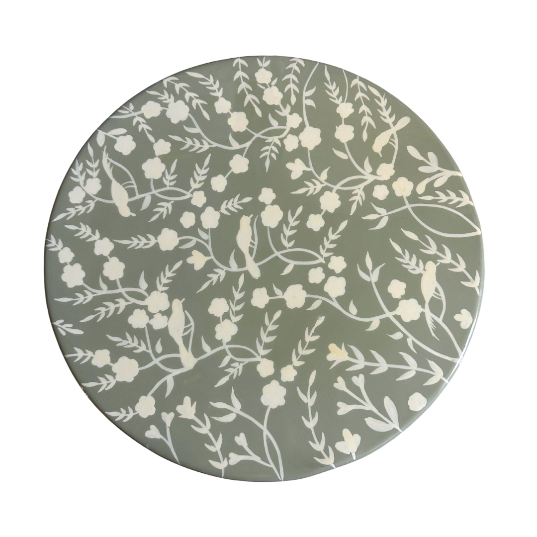 Green and White Cake Platform