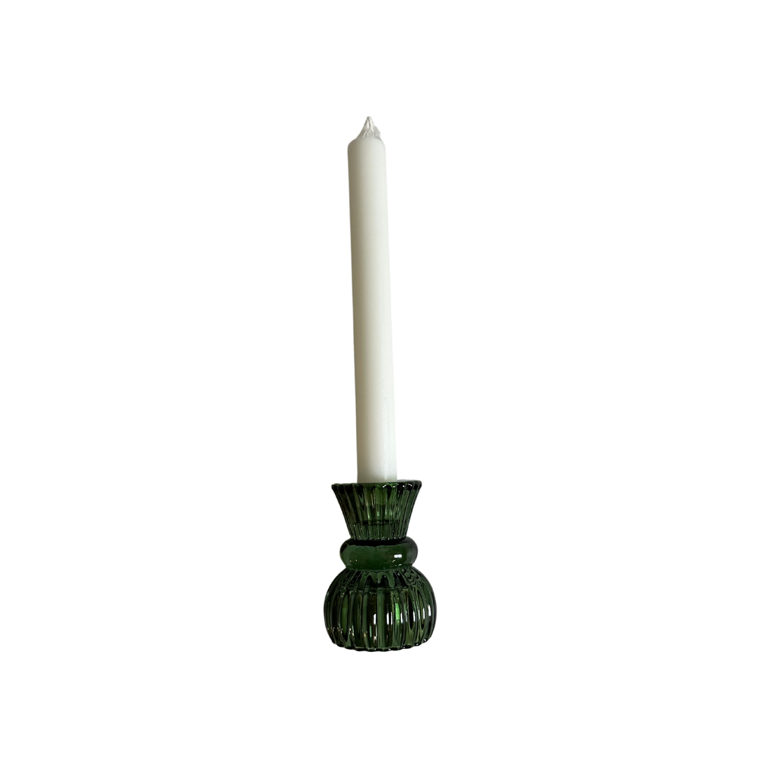 Green Candlestick Holder