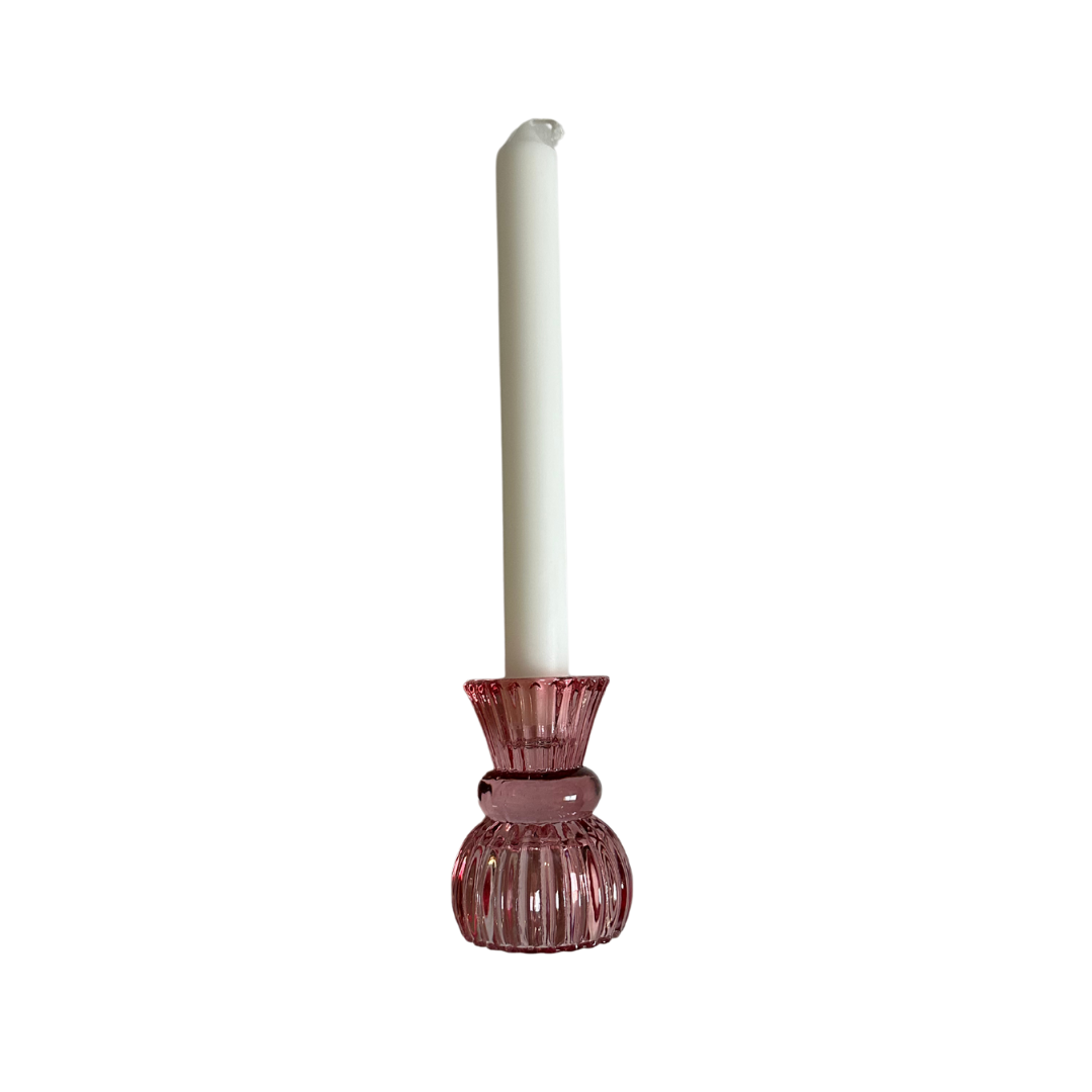 Pink Candlestick Holder