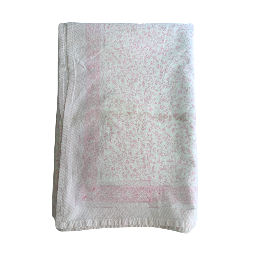 Julia Amory Pink Printed Rectangular Tablecloth
