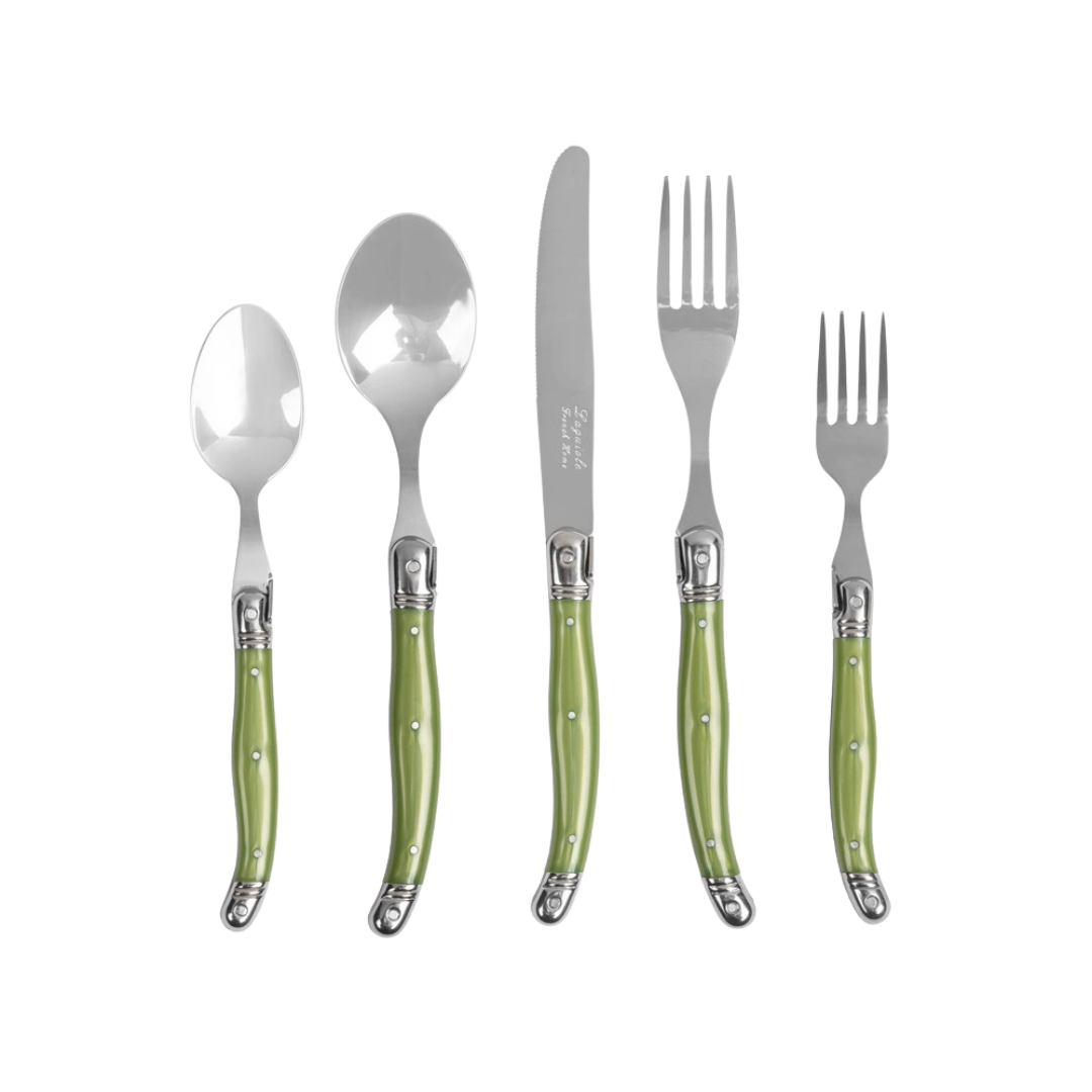 Laguiole Green Flatware Set