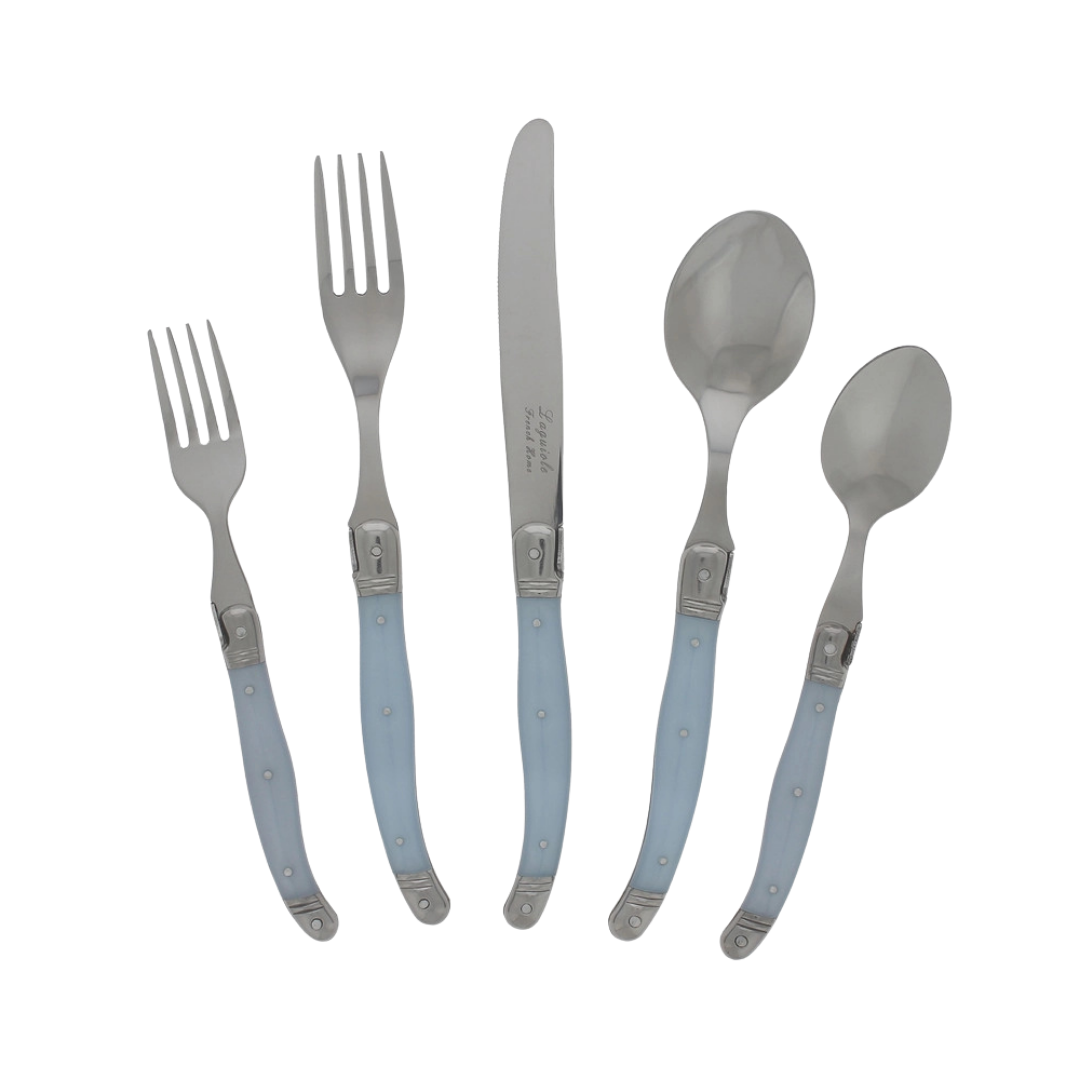 Laguiole Light Blue Flatware Set
