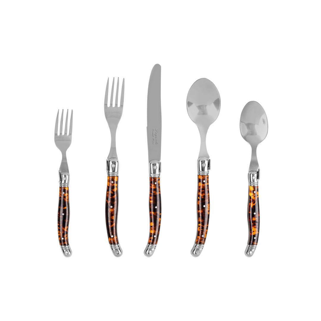 Laguiole Tortoise Flatware Set