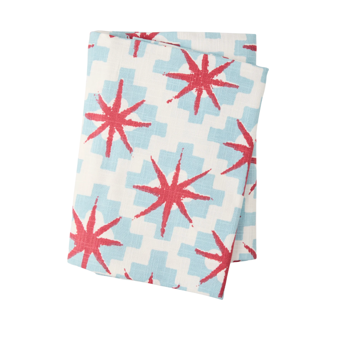 Peter Dunham Grace Blue Starburst Tablecloth