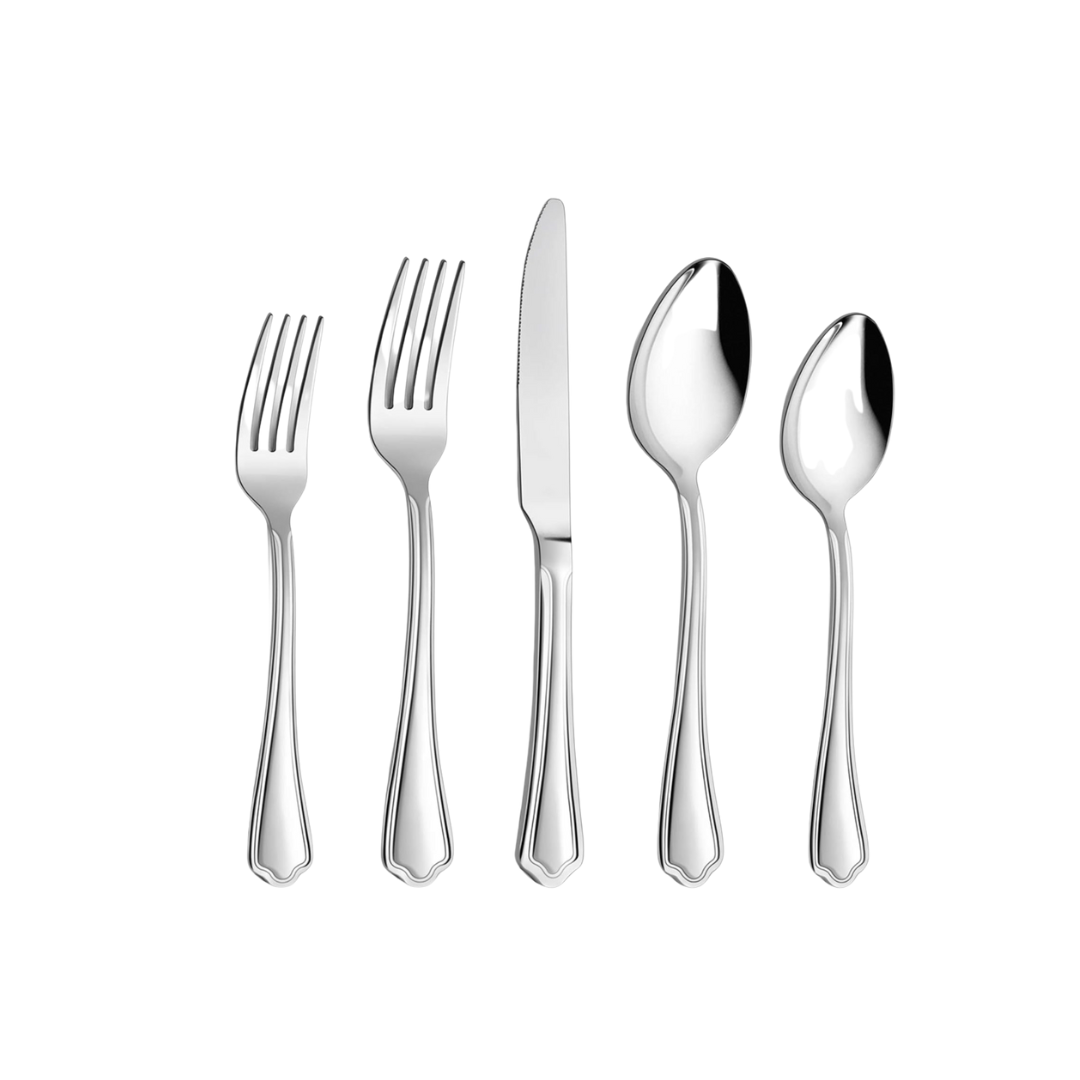 Stainless Steel Scalloped Edge Flatware Set