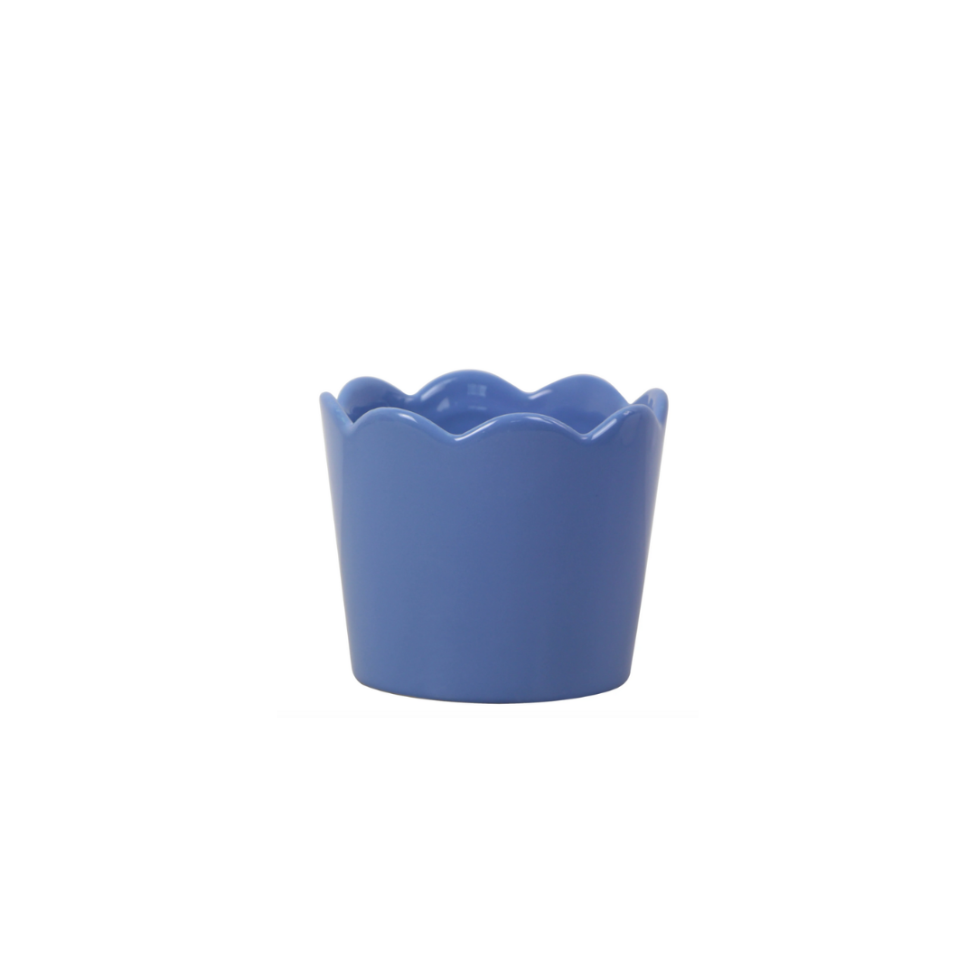 Blue Scallop 4 Inch Vessel