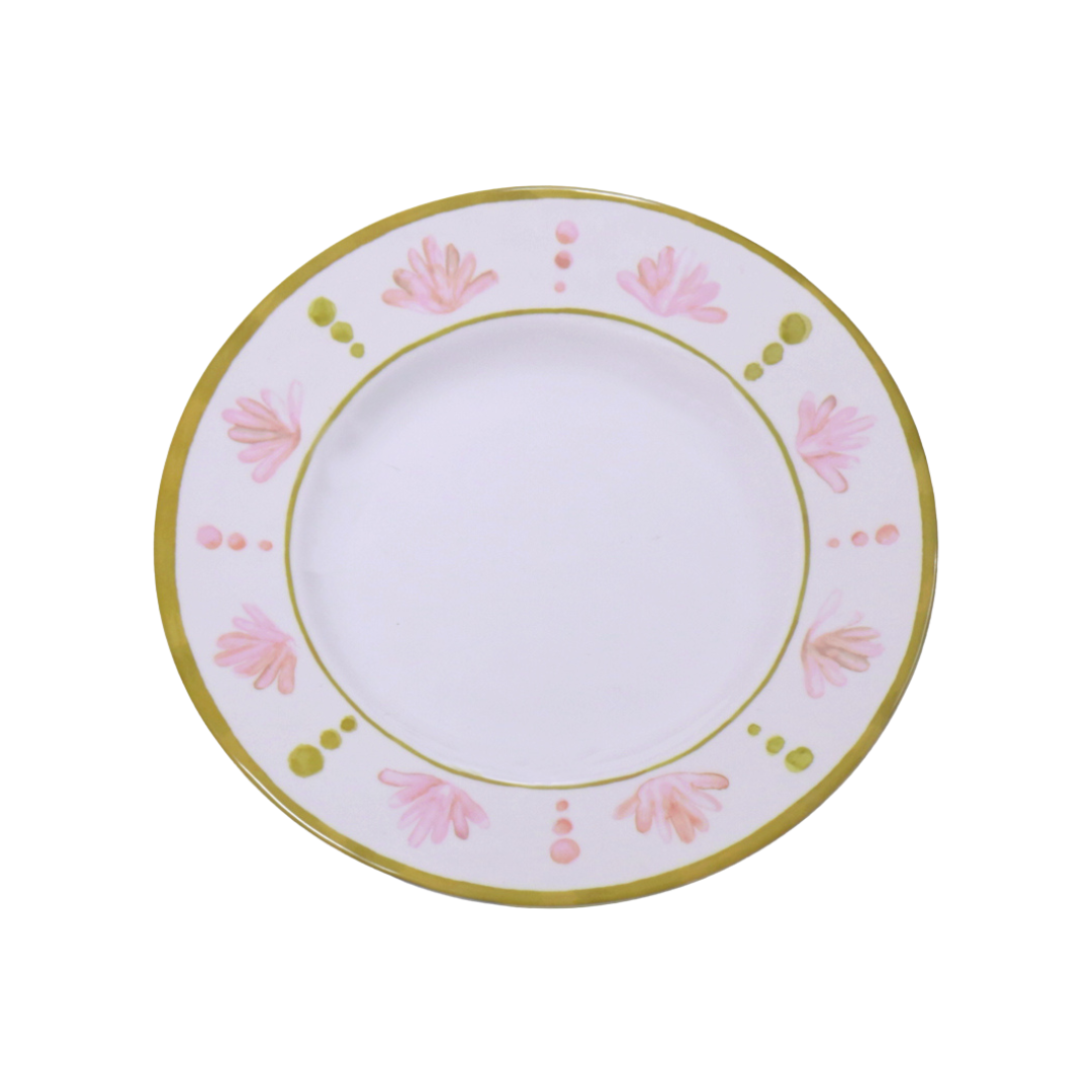 Pink and Green Melamine Dinner Plate