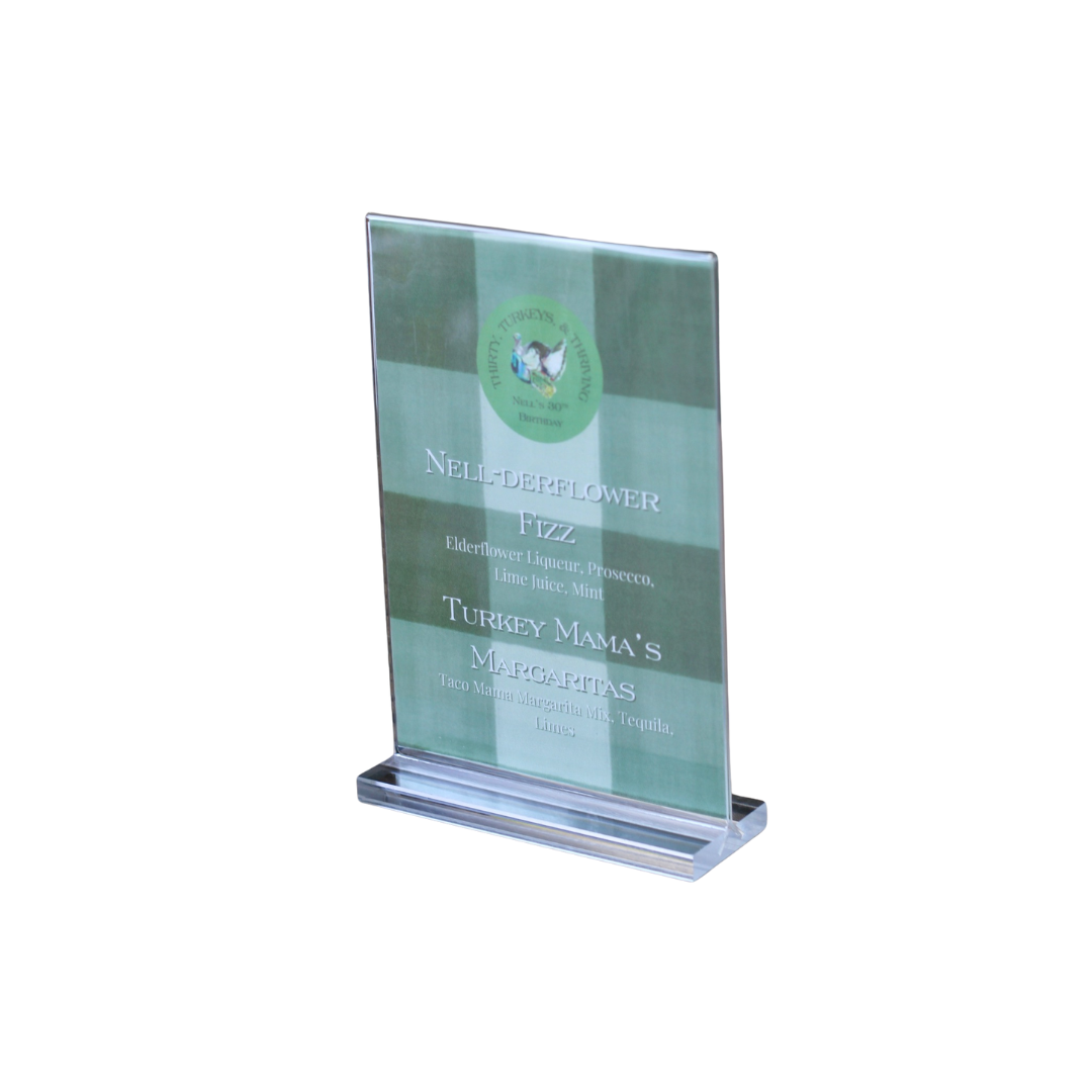 Acrylic 4"x6" Sign Holder/Display Stand