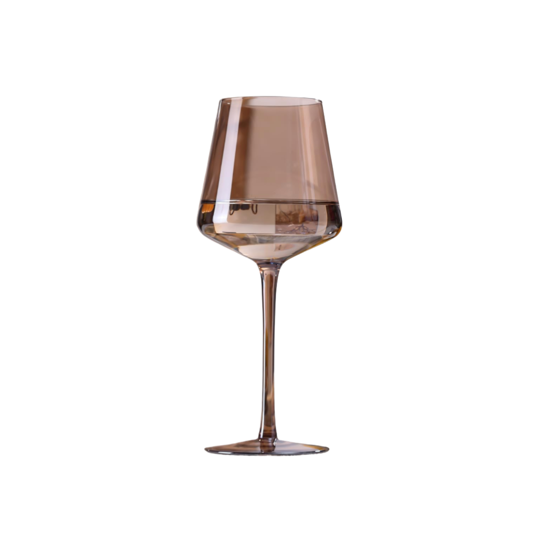 Smokey Grey/Brown Wine Glass