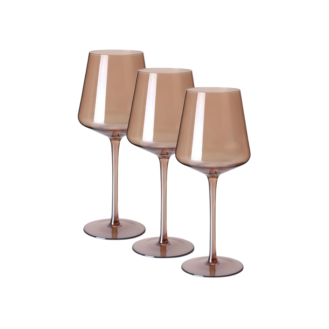 Smokey Grey/Brown Wine Glass