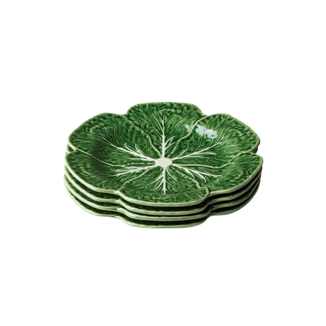 Green Cabbage Ceramic Salad Plate