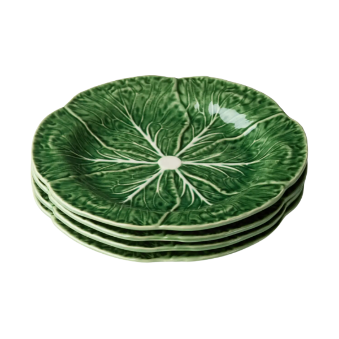 Green Cabbage Ceramic Dinner Plate