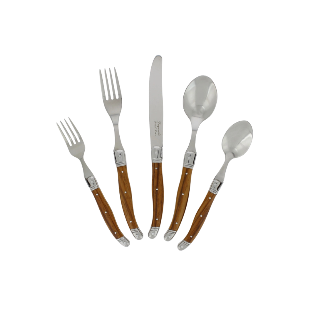 Laguiole Wood Grain Flatware Set