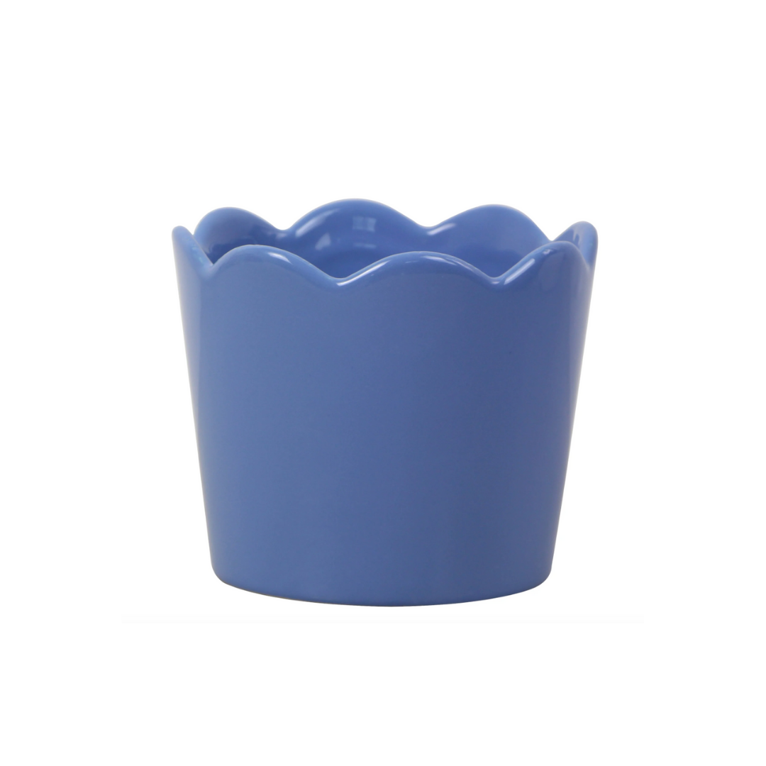 Blue Scallop 6 Inch Vessel