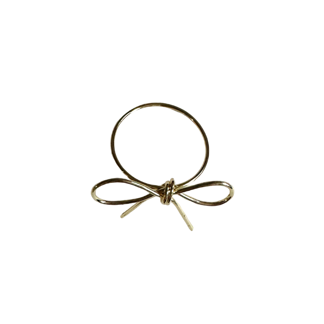 Gold Sugar Paper Bow Napkin Ring