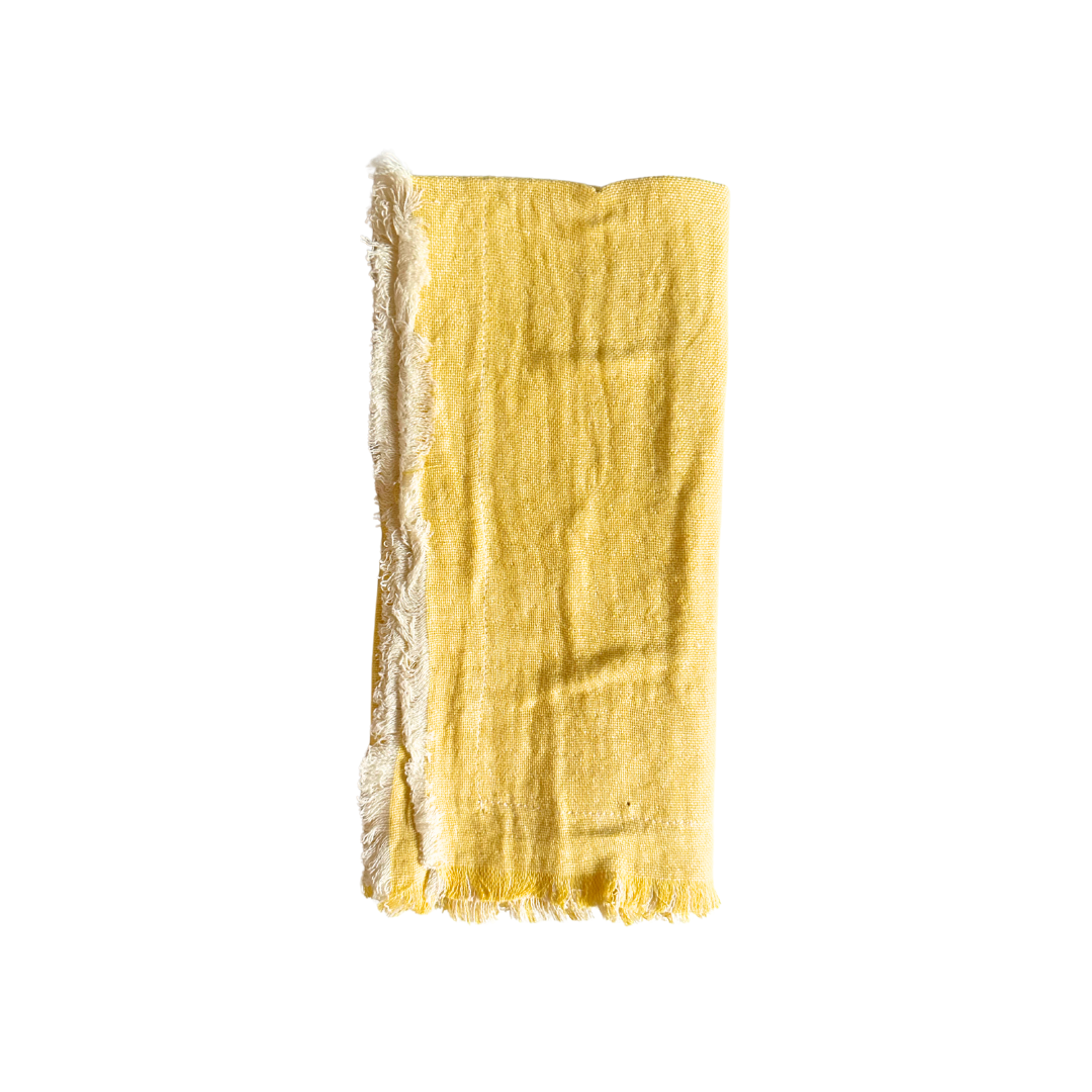 Yellow Fringe Edge Napkin