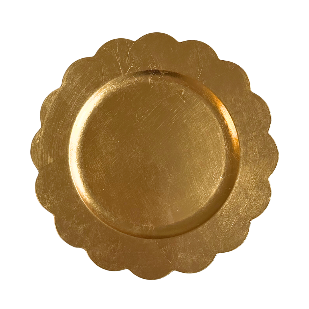 Sugar Paper Gold Scallop Edge Charger