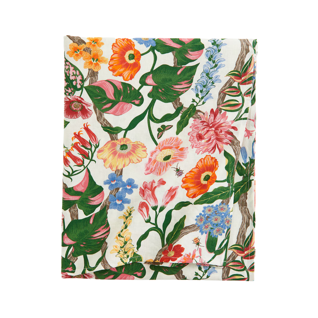 Bright Multicolor Floral Rectangular Tablecloth