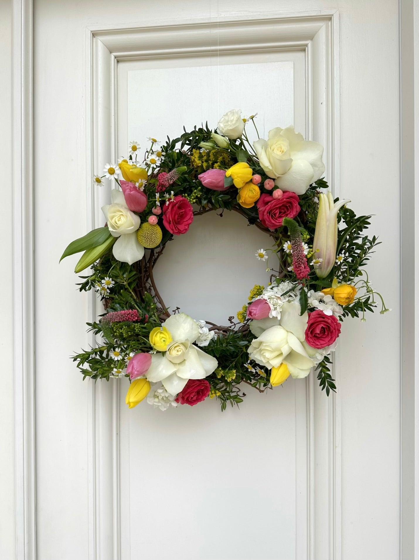16" Grapevine Wreath with Flowers Easter Pre-Order