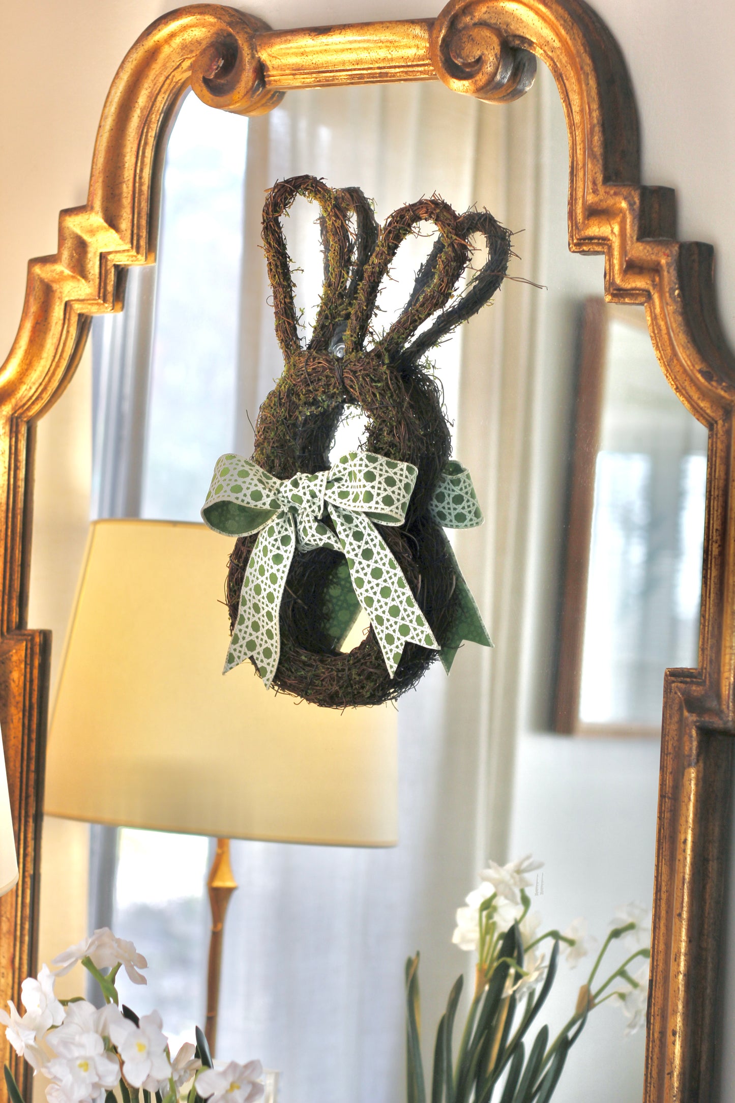14" Airy Vine Bunny with Bow (NO FLORAL COMPONENT) Easter Pre-Order