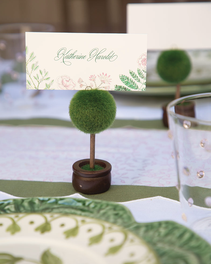 Topiary Place Card Holder