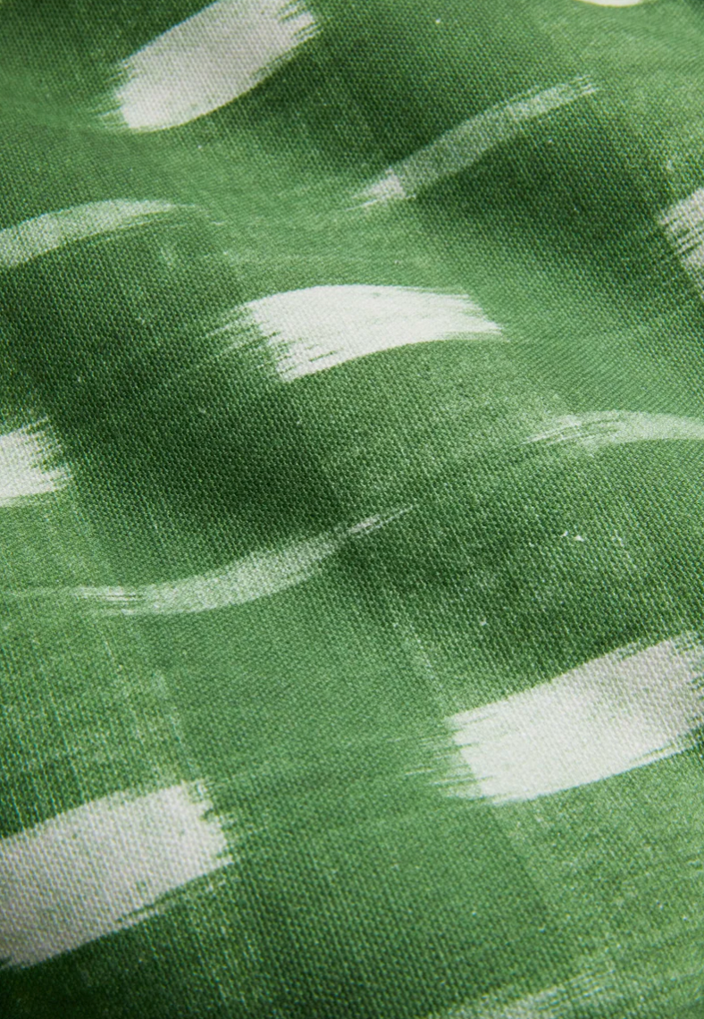 Tuckernuck Green Brushed Ikat Round Tablecloth