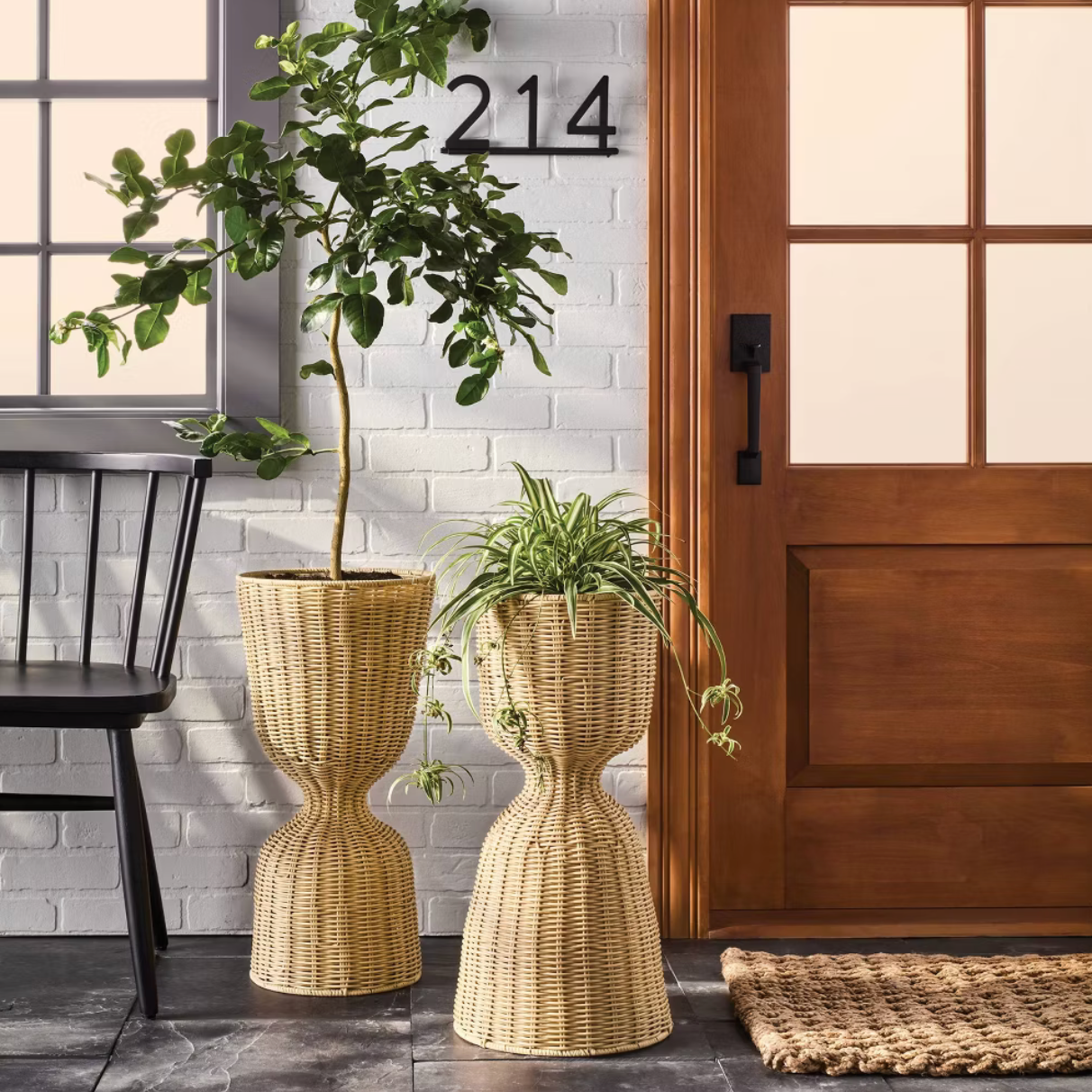 Woven Reversible Planter Basket