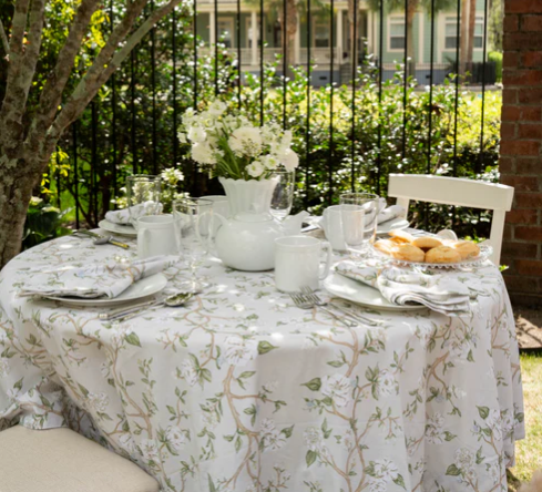 Willamere Camellia Floral Rectangle Tablecloth