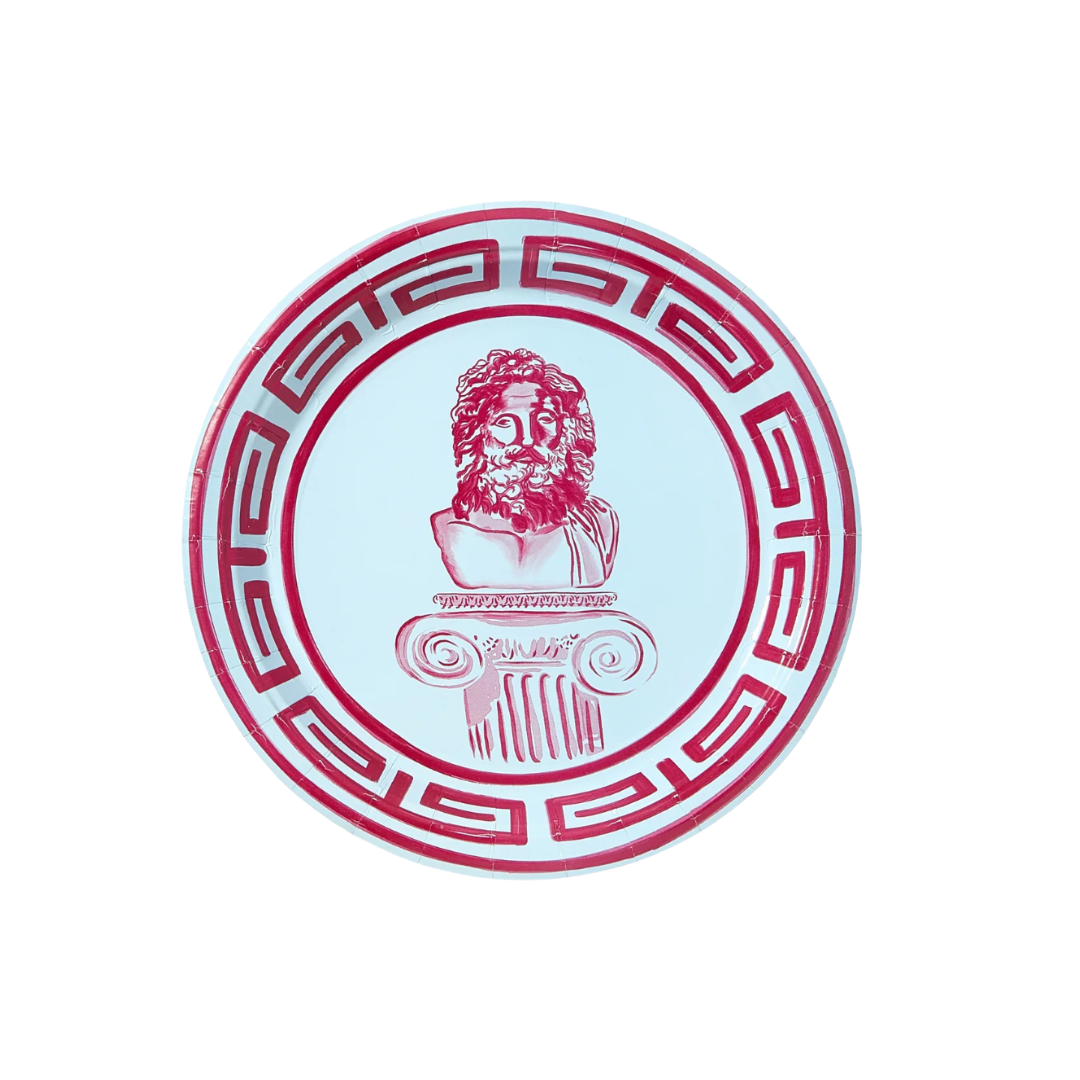 Adonis Dessert Paper Plates in Sky & Berry