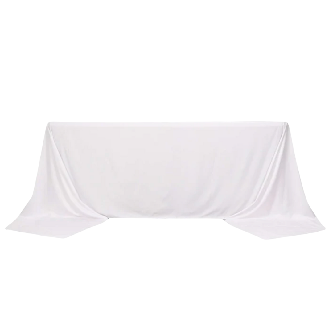 White Rectangular 90"x156" Tablecloth