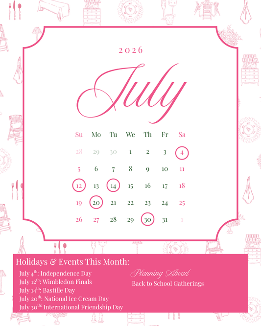 Your July Social Calendar
