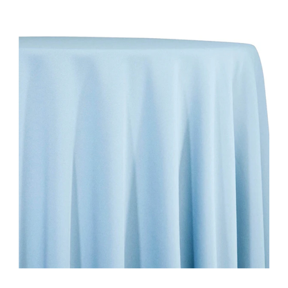 Light Blue 126" Round Tablecloth