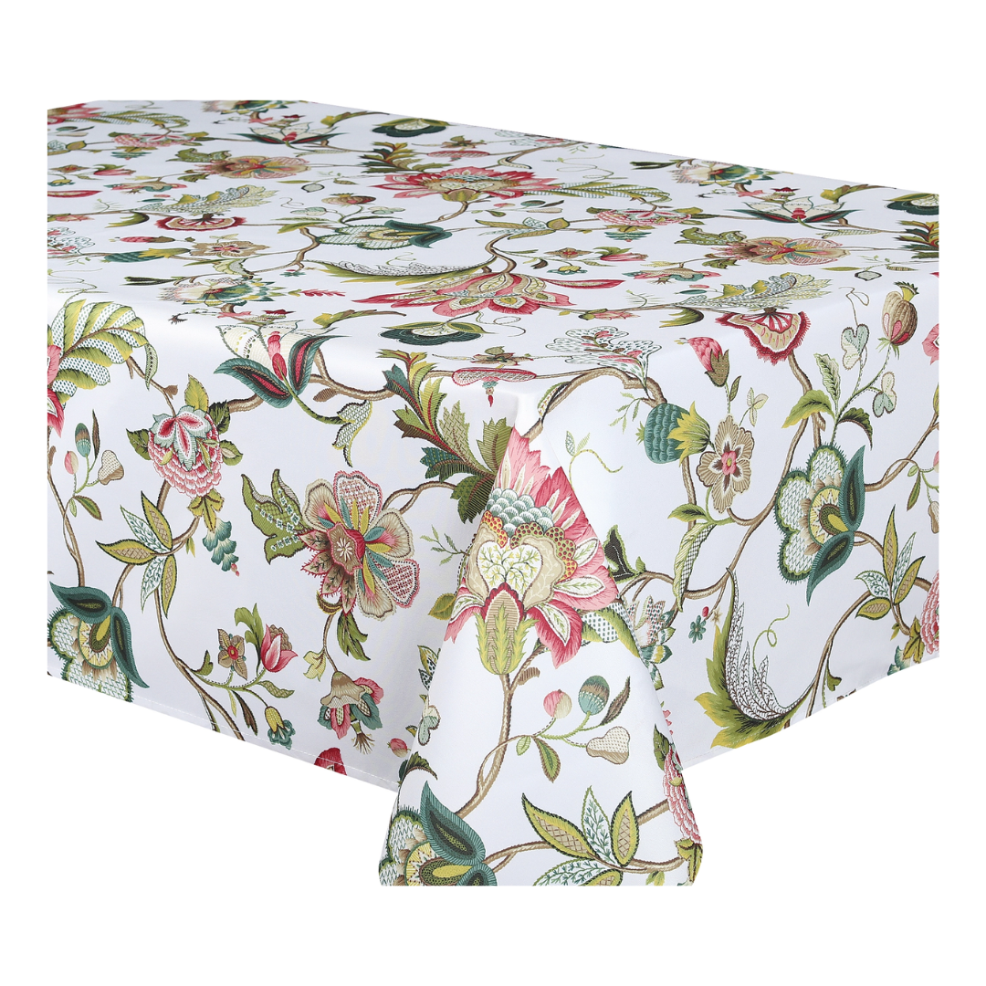 Multicolor Floral Patterned Rectangular Tablecloth
