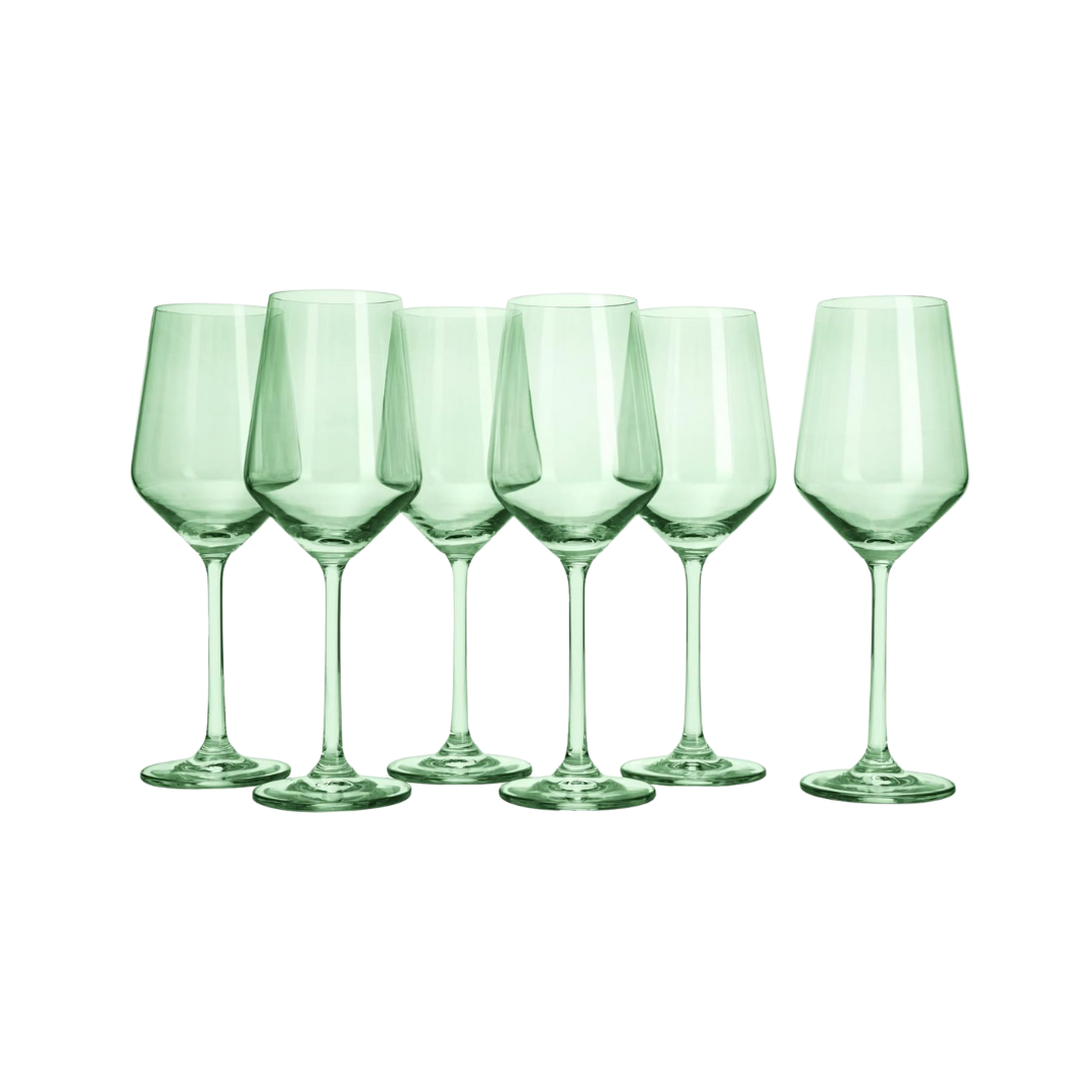 Mint Green Wine Glass