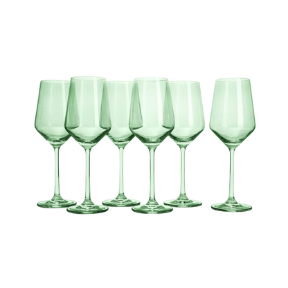Mint Green Wine Glass