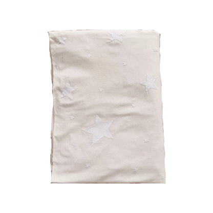 Tan Star Embroidered Rectangular Tablecloth