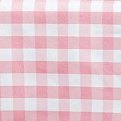 Pink and White Gingham Rectangular Tablecloth