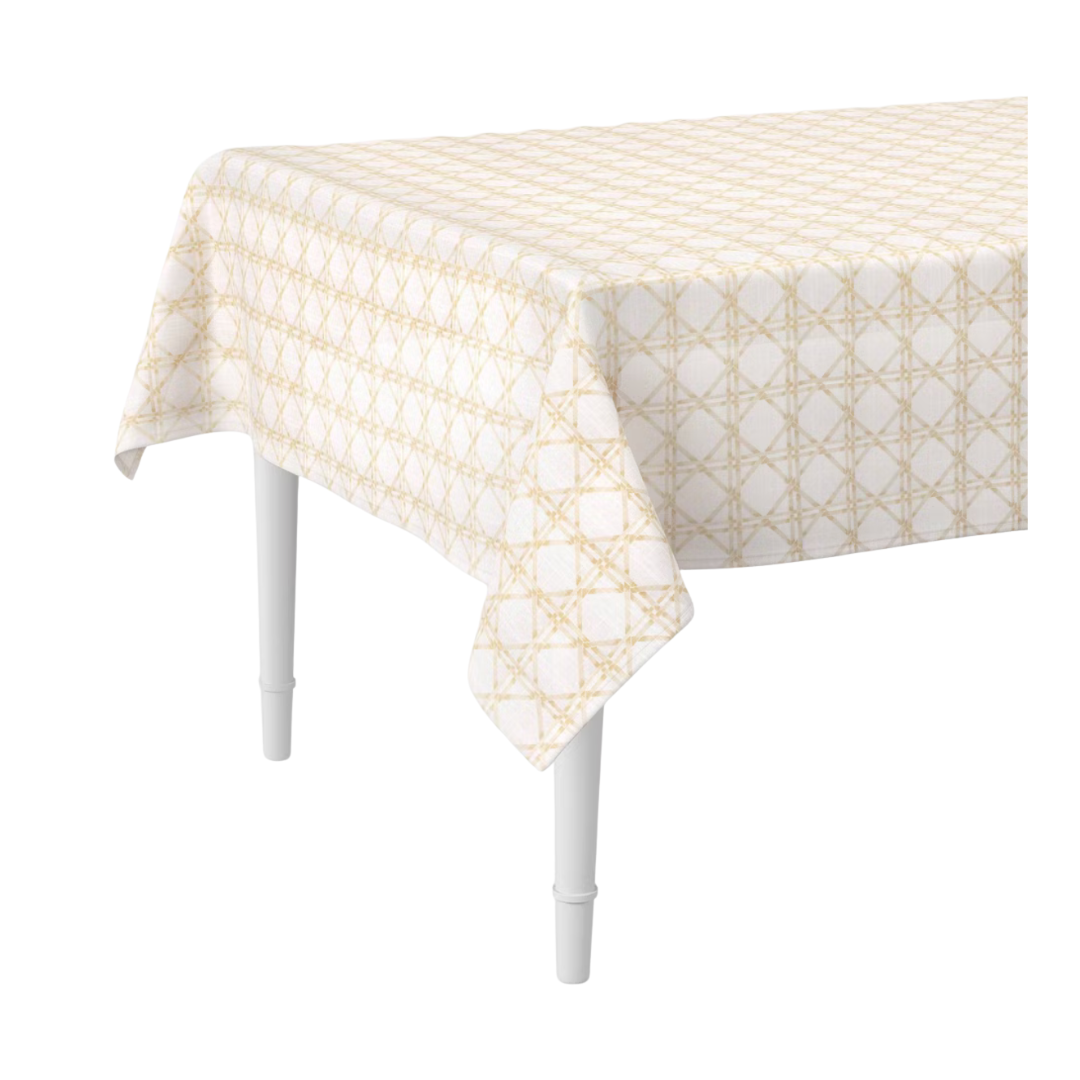 Khaki Lattice Rectangular Tablecloth