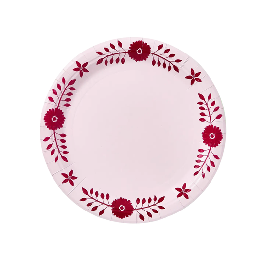 Daisy Josephine Paper Dinner Plates in Berry & Ballet