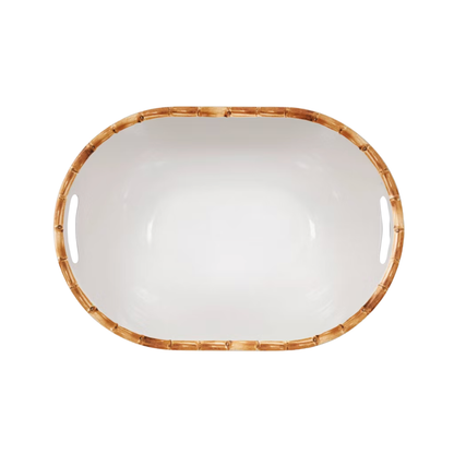 Bamboo Detail Melamine Beverage Bucket