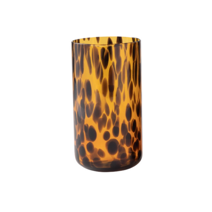 Tortoise Brown Tall Drinking Glass