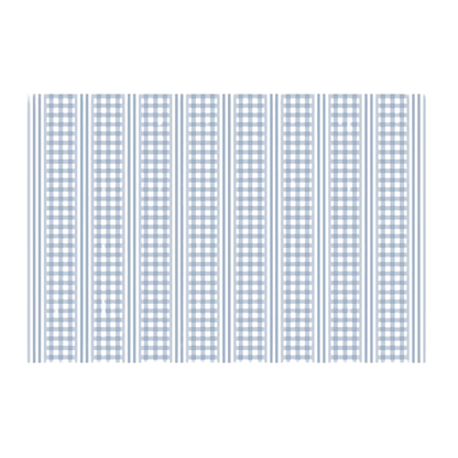 Blue Gingham Print Cotton Tablecloth