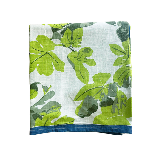 Peter Dunham Green Fig Leaf Rectangle Tablecloth