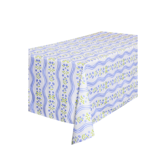 Blue and Green Coastal Tablecloth