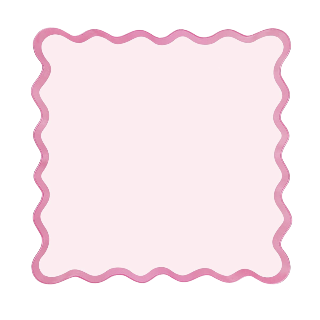 Pink Scallop Mahjong Mat