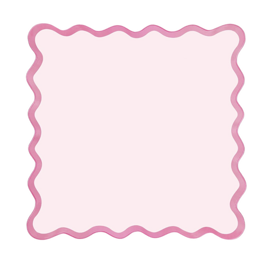 Pink Scallop Mahjong Mat