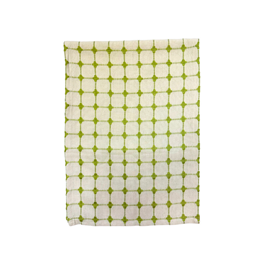 Green and White Geometric Runner