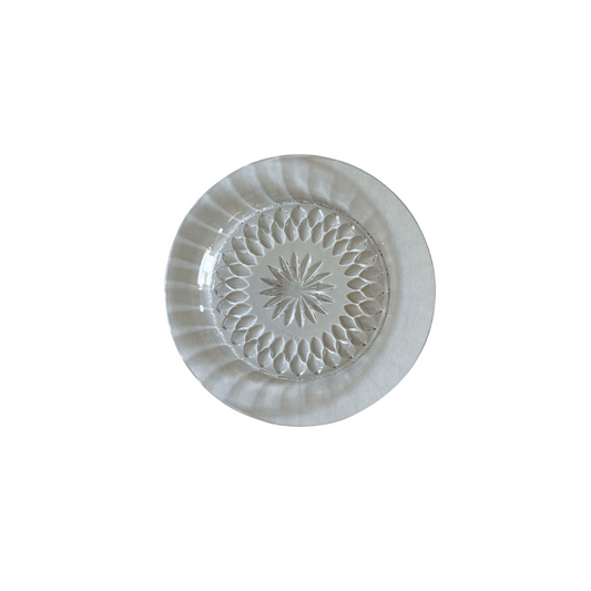Crystal Salad/Dessert Plate with Interior Medallion